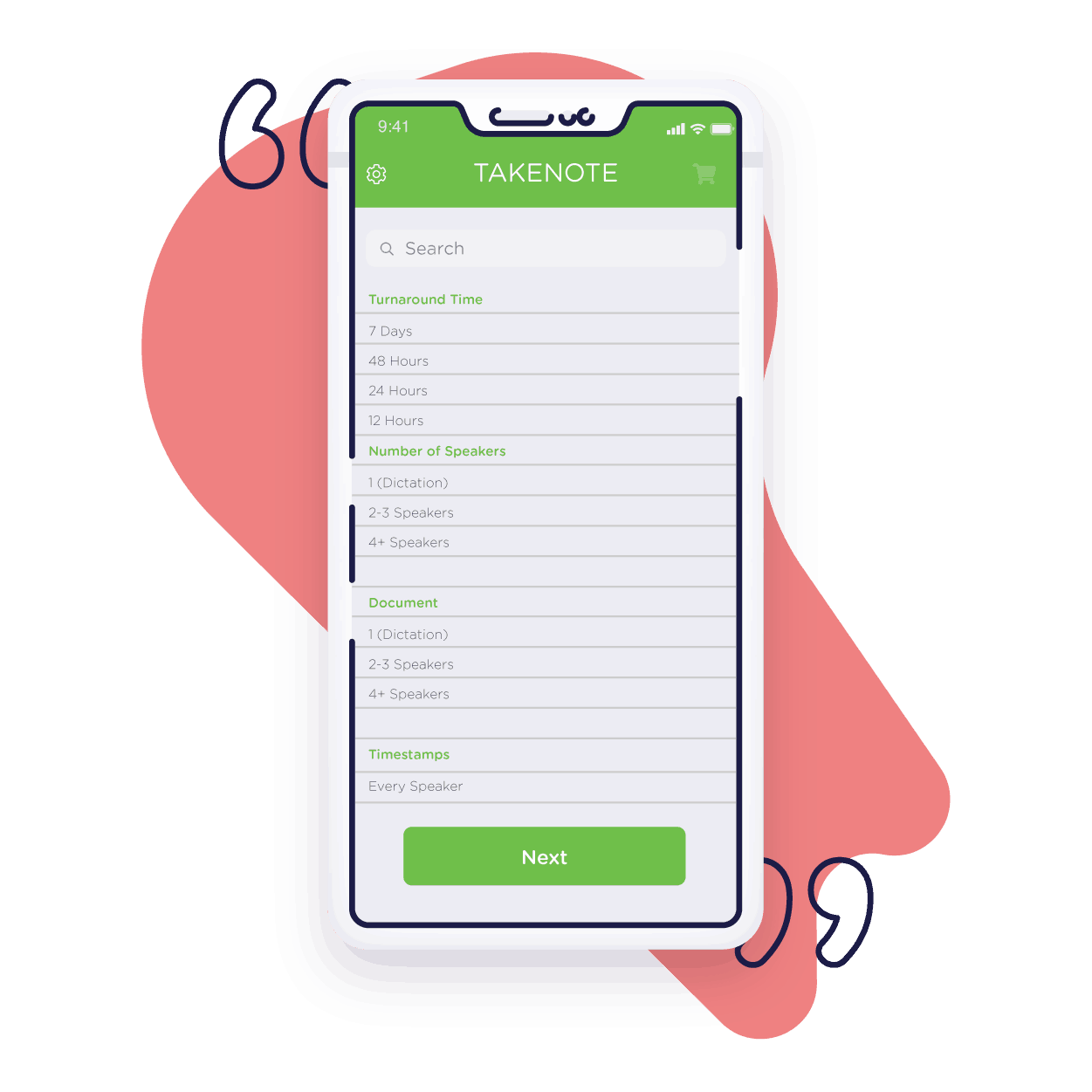 Take note benefits app screenshot Take note benefits app screenshot
