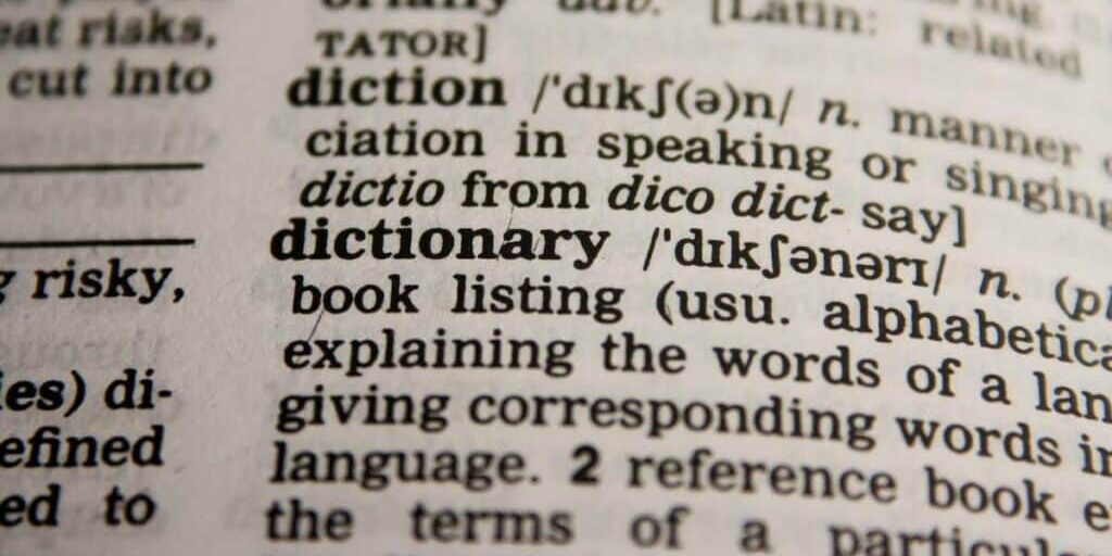 Dictionary result including the phonetic transcription of the word dictionary